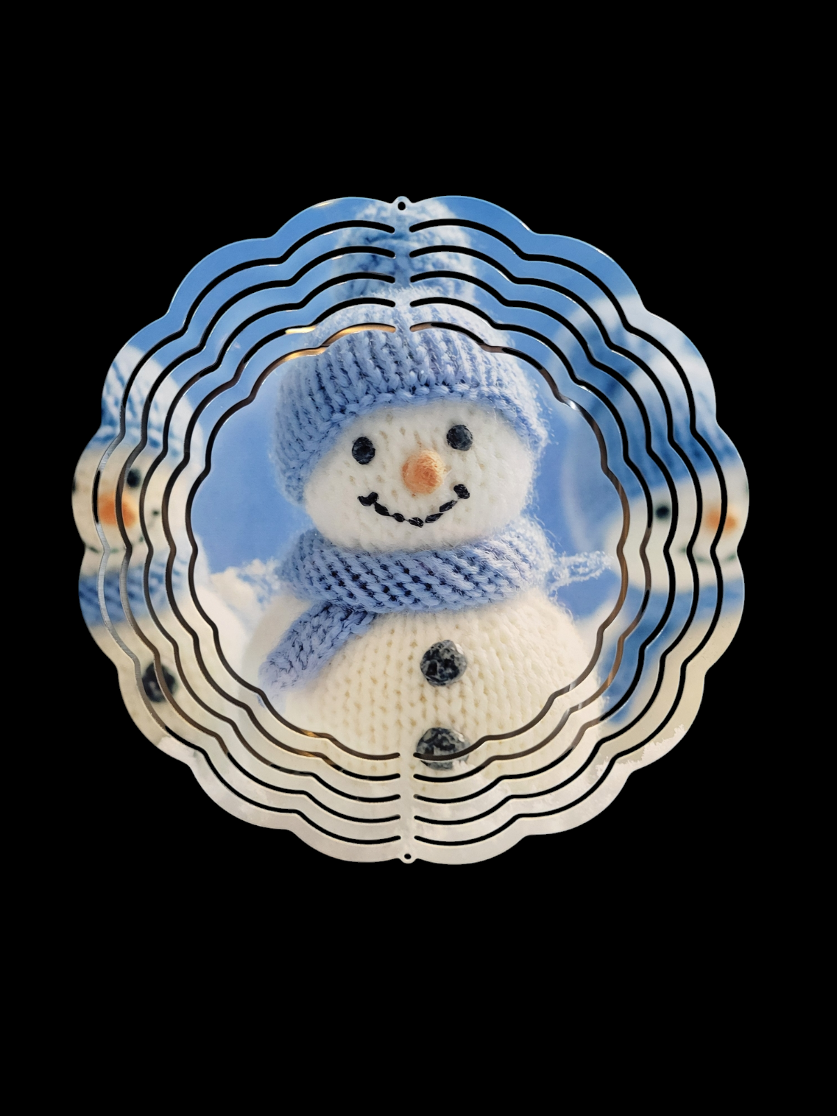 8-inch Wind spinner with hardware-Snowflake designs on both sides